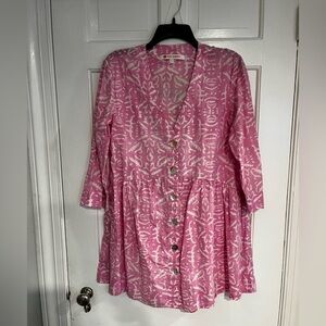 Pink ButtonTunic Dress